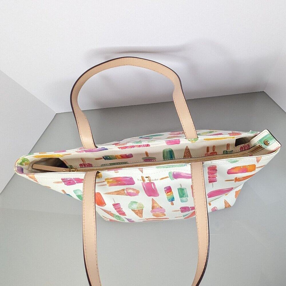 Kate Spade New York Flavor Of The Month Francis Tote Bag Ice Cream Popsicles - Picture 10 of 14